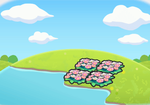 濕潤的花田